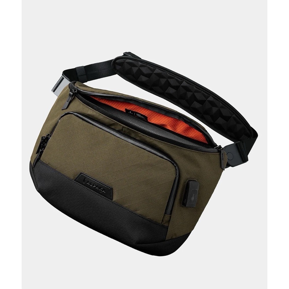 Alpaka Go Sling Mini Olive Green Black Techwear Crossbody‎ Bag Fidlock Buckle